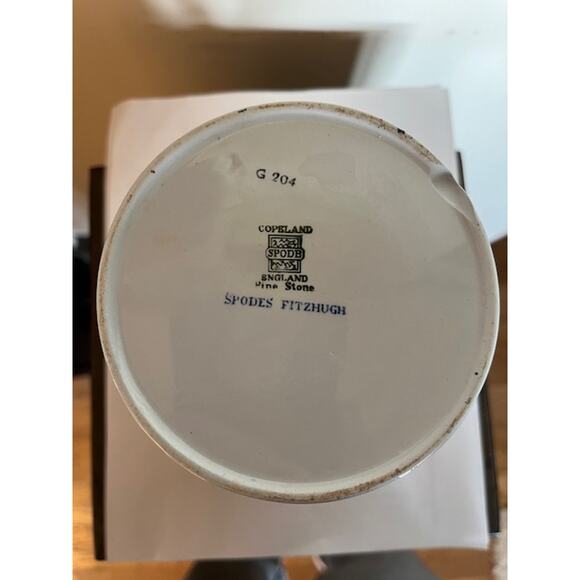 Spode Copeland Fitzhugh Blue & White Coffee Pot 6.5" H Fine Stone - Picture 4 of 6